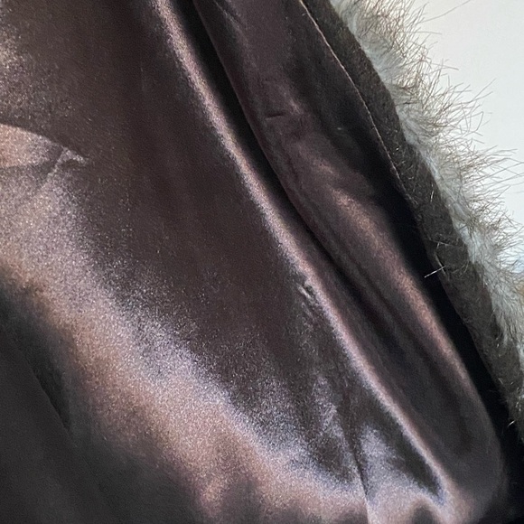 INC International Concepts Asymmetrical Faux Fur Poncho Brown OSFM NEW - Picture 7 of 15